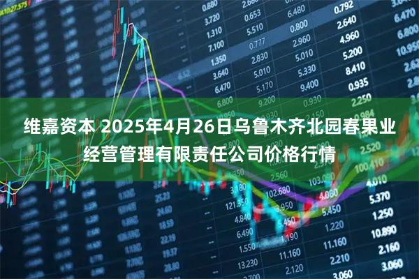 维嘉资本 2025年4月26日乌鲁木齐北园春果业经营管理有限责任公司价格行情
